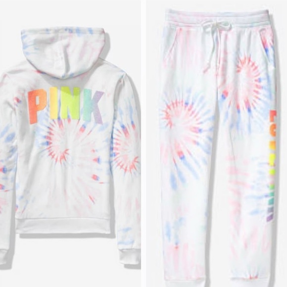 PINK Victoria's Secret Pants - NIP sparkle Tie-Dye Set